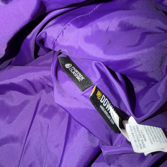 LL‎ Bean Womens Purple Black Trail Downtek Puffer Jacket Coat Winter Pertex  M - Picture 5 of 9